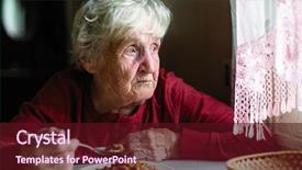  Presentation with elderly - Cool new theme with old women - elderly woman eats sitting backdrop and a wine colored foreground