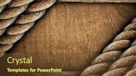  Presentation with wood board - Beautiful theme featuring old wood board with rope backdrop and a tawny brown colored foreground