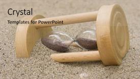  Presentation with old wood - Beautiful slide set featuring reloj de arena - old wood hour glass backdrop and a coral colored foreground