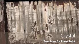  Presentation with painting old - Amazing presentation theme having old wood texture with painting falling apart backdrop and a gray colored foreground