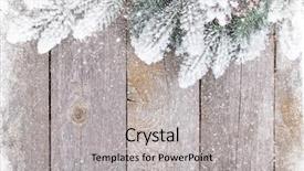  Presentation with rustic old wood texture - Colorful slide deck enhanced with old wood texture with snow backdrop and a light gray colored foreground