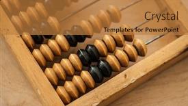  Presentation with old wood - PPT theme having old wooden abacus on a wood background calculating frame old scores or calculator background and a gold colored foreground