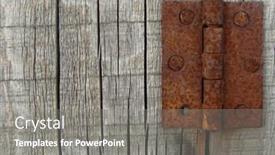  Presentation with old rusty pipe - Cool new slide set with old-wooden-background-with-rusty backdrop and a gray colored foreground