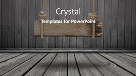  Presentation with dark space - Audience pleasing slides consisting of old-wooden-banner-hanging backdrop and a gray colored foreground