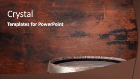  Presentation with wine barrel - Colorful presentation design enhanced with old-wooden-barrel-for-wine backdrop and a tawny brown colored foreground