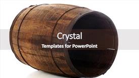  Presentation with old wood - Colorful slides enhanced with old wooden barrel on its backdrop and a tawny brown colored foreground