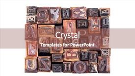  Presentation with white letters - Audience pleasing slides consisting of old wooden block letters isolated backdrop and a coral colored foreground