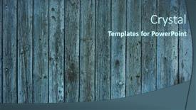  Presentation with rustic - Slide set consisting of old-wooden-blue-planks-fence background and a ocean colored foreground