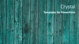  Presentation with blue - Slides consisting of old-wooden-blue-planks-fence background and a ocean colored foreground