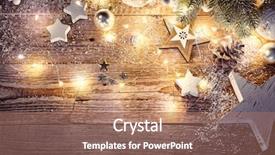  Presentation with asian paint vintage style old - PPT theme enhanced with old wooden board with star background and a coral colored foreground