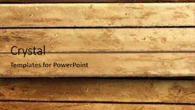  Presentation with rustic old wood texture - PPT theme with old wooden boards of brown background and a gold colored foreground