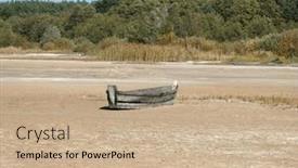  Presentation with clay - Presentation theme enhanced with old-wooden-boat background and a coral colored foreground