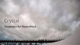  Presentation with bridge - Cool new PPT theme with old-wooden-bridge-in-sangklaburi backdrop and a light gray colored foreground