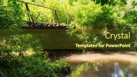  Presentation with forest bridge - PPT layouts featuring old-wooden-bridge-over background and a tawny brown colored foreground