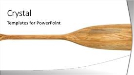  Presentation with cans canned tuna isolated - Presentation enhanced with old wooden canoe paddle isolated background and a white colored foreground