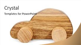  Presentation with old car - Audience pleasing PPT layouts consisting of old wooden car toy backdrop and a white colored foreground