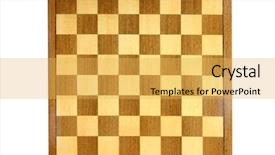  Presentation with chess - Beautiful theme featuring old wooden chess board backdrop and a yellow colored foreground