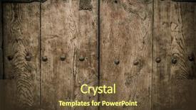  Presentation with nail - Amazing PPT layouts having old wooden door backdrop and a tawny brown colored foreground