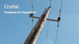  Presentation with electric pole - Beautiful PPT layouts featuring old wooden electric pillar backdrop and a teal colored foreground