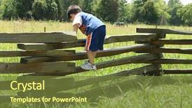  Presentation with american civil war - Presentation theme featuring old wooden fence civil war background and a tawny brown colored foreground