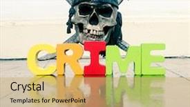  Presentation with old crime - Presentation design featuring old wooden floor with reflection background and a coral colored foreground