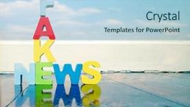  Presentation with news - Cool new theme with old wooden floor with reflection backdrop and a light blue colored foreground