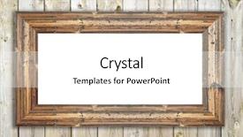  Presentation with frame - Presentation design having old wooden frame on wooden background and a white colored foreground
