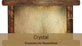  Presentation with old paper - Presentation theme having old wooden frame with dirty background and a coral colored foreground
