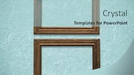  Presentation with old - Slide deck enhanced with old-wooden-frames-on-old background and a light blue colored foreground