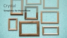  Presentation with old - Cool new presentation theme with old-wooden-frames-on-old backdrop and a light blue colored foreground