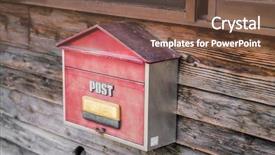  Presentation with old wood - Cool new PPT layouts with old wooden mailbox on wood backdrop and a tawny brown colored foreground