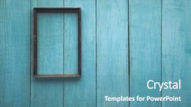  Presentation with old photo - Slide deck featuring dark cyan - old wooden photo frame background and a teal colored foreground