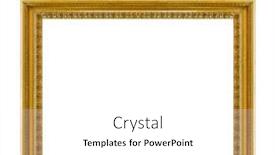  Presentation with picture frame - Colorful slide set enhanced with old-wooden-picture-frame-hanging backdrop and a white colored foreground