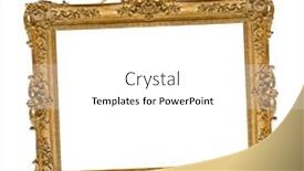  Presentation with picture frame - Presentation design consisting of old-wooden-picture-frame-hanging background and a white colored foreground