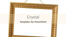  Presentation with picture frame - Presentation theme with old-wooden-picture-frame-hanging background and a blonde colored foreground