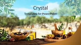  Presentation with food preparation - Cool new presentation design with old wooden planks free backdrop and a arctic colored foreground