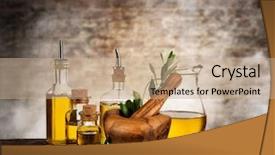  Presentation with old wood planks - Beautiful presentation theme featuring old wooden planks free backdrop and a coral colored foreground