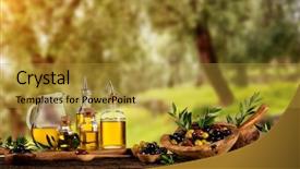  Presentation with free food - Presentation theme consisting of old wooden planks free background and a gold colored foreground