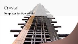  Presentation with railway - Colorful slides enhanced with old-wooden-railway-bridge backdrop and a white colored foreground