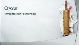  Presentation with rustic - Cool new PPT theme with old wooden rolling pin backdrop and a sky blue colored foreground