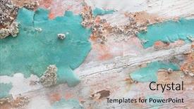  Presentation with turquoise - Amazing presentation theme having old wooden shabby chic background backdrop and a soft green colored foreground