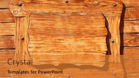  Presentation with old style - Cool new PPT theme with old-wooden-signboard-in-russian backdrop and a gold colored foreground