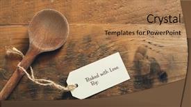 Presentation with spoon - Cool new presentation theme with old wooden spoon with baked backdrop and a coral colored foreground