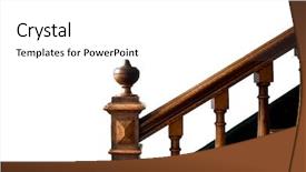  Presentation with old wooden door antique - Slide deck featuring old wooden staircase with handrail background and a white colored foreground