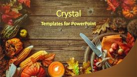  Presentation with table setting - Beautiful presentation featuring old wooden table thanksgiving backdrop and a tawny brown colored foreground