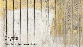  Presentation with wall - Audience pleasing presentation theme consisting of old-wooden-wall-yellow-background backdrop and a soft green colored foreground