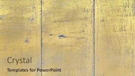  Presentation with yellow - Audience pleasing PPT theme consisting of old-wooden-wall-yellow-background backdrop and a coral colored foreground