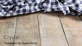  Presentation with table napkin - PPT theme featuring old-wooden-wooden-table background and a mint green colored foreground