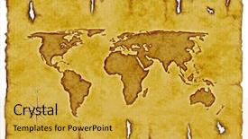  Presentation with old scroll - PPT layouts with weather maps - old world map on scroll background and a yellow colored foreground