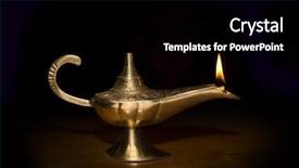  Presentation with oil lamp - Presentation consisting of old world oil lamp background and a black colored foreground